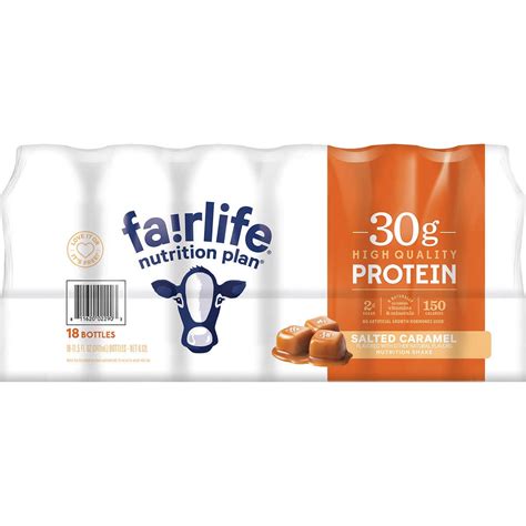 Fairlife Nutrition 30g Protein Shake, Salted Caramel, 11.5 Fluid Ounce ...