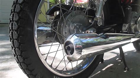 1972 Honda CB175 exhaust sound - YouTube