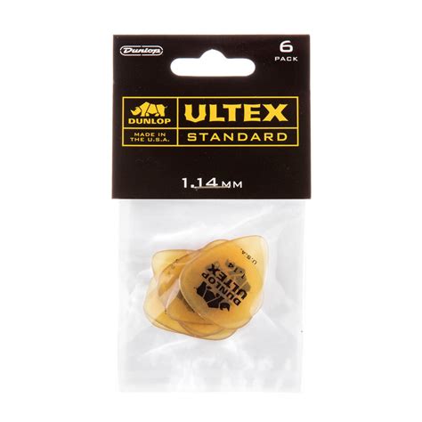 Dunlop 1.14 Yellow Ultex Standard Picks 6 Pack