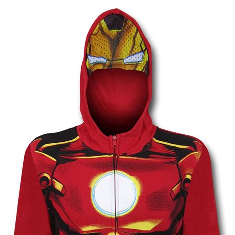 Iron Man Costume Kids Zipper Hoodie with Mask