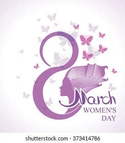 8 March Womens Day Stock Vector (Royalty Free) 373414786 | Shutterstock