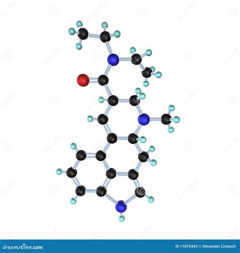 Molecule LSD 3D stock illustration. Illustration of molecule - 11876445