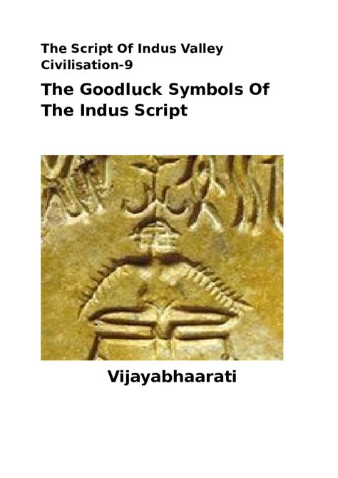 (DOC) The Script Of Indus Valley Civilisation-9 The Goodluck Symbols Of ...