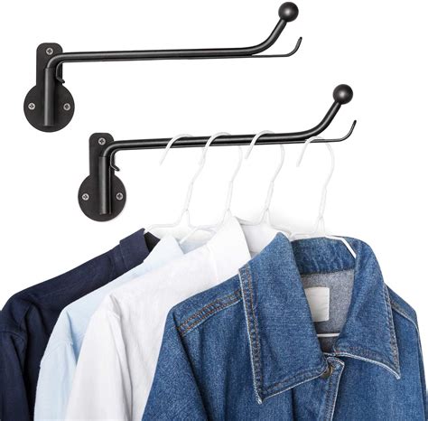 Golden Home Wall Mounted Clothes Hanger with Swing Arm Holder Valet ...