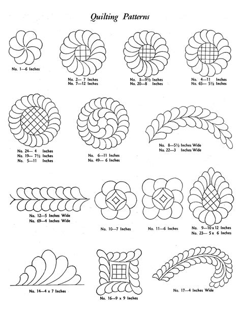 Printable Continuous Line Quilting Patterns | Easy Free Motion - Free ...