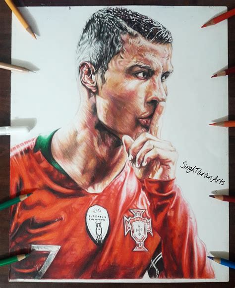 FAN-MADE Cristiano Ronaldo color pencil drawing by me : r/cristianoronaldo