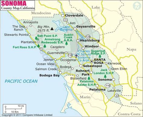 Sonoma County California Map ~ CINEMERGENTE