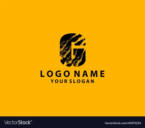 Claw on letter g logo design Royalty Free Vector Image