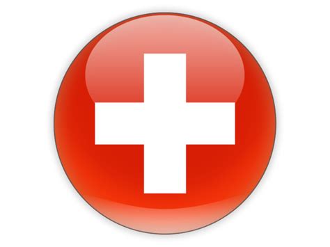 Round icon. Illustration of flag of Switzerland