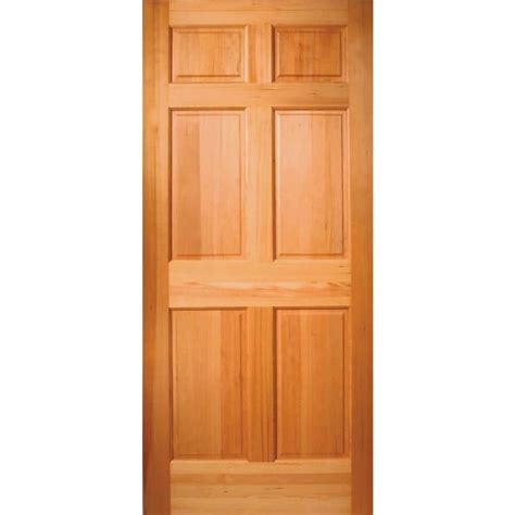 JELD-WEN Universal Reversible Wood Slab Solid Core Entry Door (Common: 36-in X 80-in; Actual: 36 ...