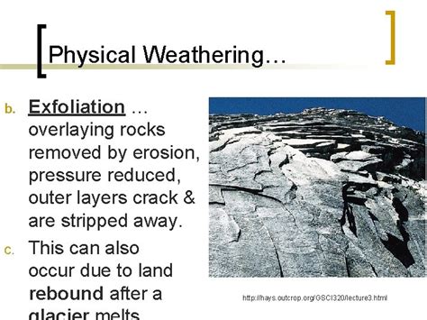 Lesson 1 Weathering Types of Weathering 1 Physical