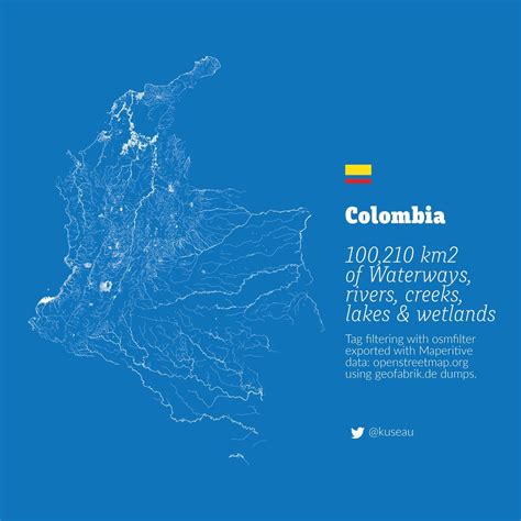 Untitled — mapsontheweb: Colombia mapped by rivers, lakes.