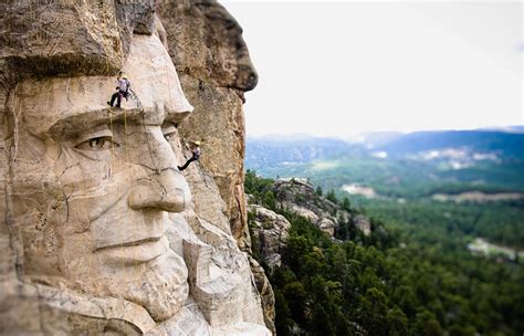 Climbing On Mount Rushmore Photo | One Big Photo