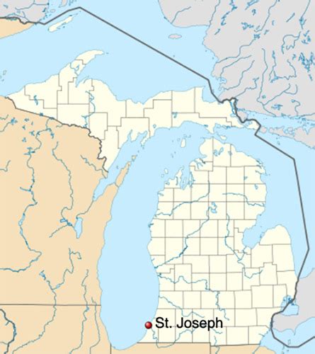 St Joseph Michigan Map - Shari Demetria