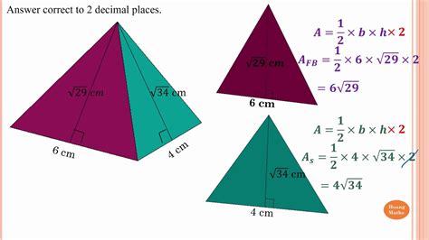 Surface Area of a Pyramid part 2 - YouTube