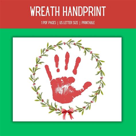 Wreath Handprint Craft Christmas Craft Handprint Art - Etsy