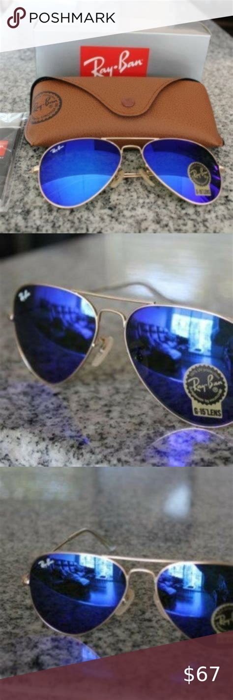 RayBan RB3025 Blue Mirror Aviators - 58MM - New | Mirrored aviators ...