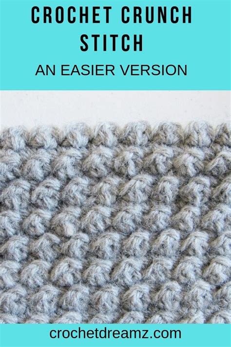 Crochet Crunch Stitch, An Easier Version | Crochet stitches for ...