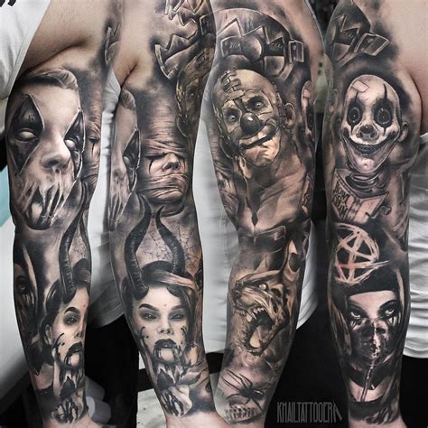 Horror Tattoo Leg Sleeve