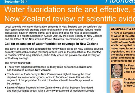 Benefits of fluoridation – British Fluoridation Society