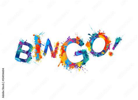 Bingo! Vector splash paint inscription Stock Vector | Adobe Stock