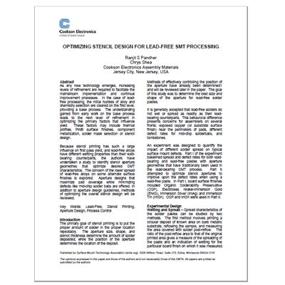 Optimizing Stencil Design for Lead-Free SMT Processing - Murray ...