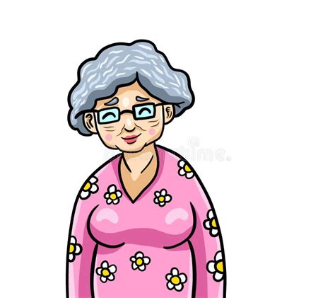 Clipart Old Grandma Cartoon Grandma in kitchen cooking dinner