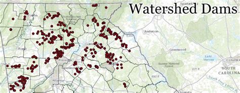 Location of Watershed Dams in North Georgia. | North georgia, Georgia map, Watersheds