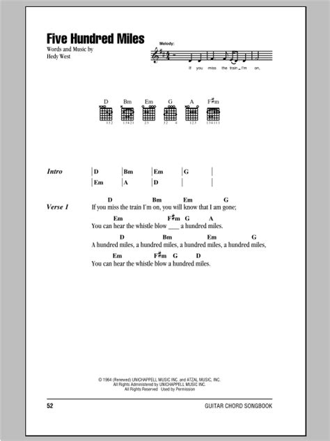 Five Hundred Miles | Sheet Music Direct