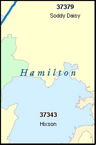 HAMILTON County, Tennessee Digital ZIP Code Map