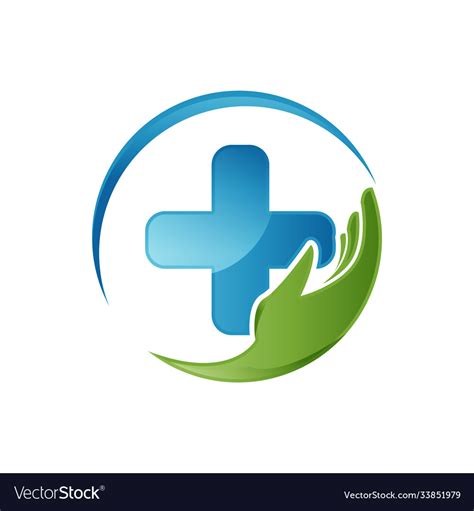 Health care medical logo design pharmacy Vector Image