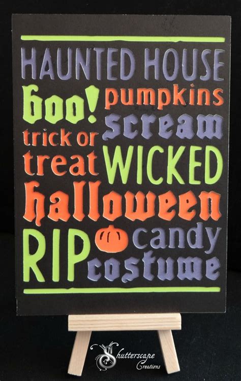 Halloween Word Art Card on Storenvy