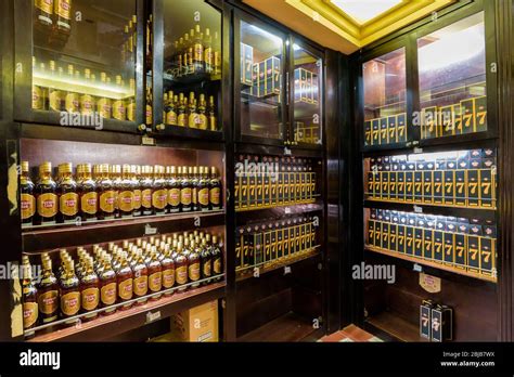 Havana Club bottles at the Museo del Ron (Rum Museum) in Havana, Cuba ...