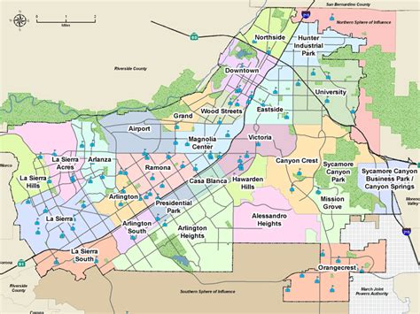 Riverside, California Map
