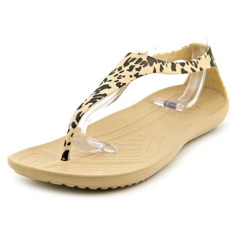 Crocs Women's 'Sexi Leopard Print Flip' Synthetic Sandals - 18562216 - Overstock.com Shopping ...