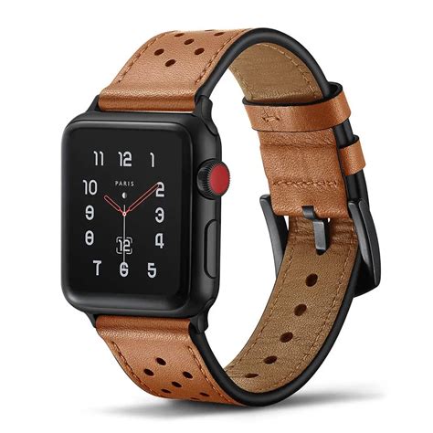 Leather strap for Apple watch band 44 mm 40mm iWatch Band 42mm 38mm First layer leather bracelet ...