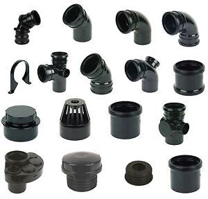 Black Soil Pipe and Ring Seal Fittings UPVC 110mm External Or Internal Use | eBay