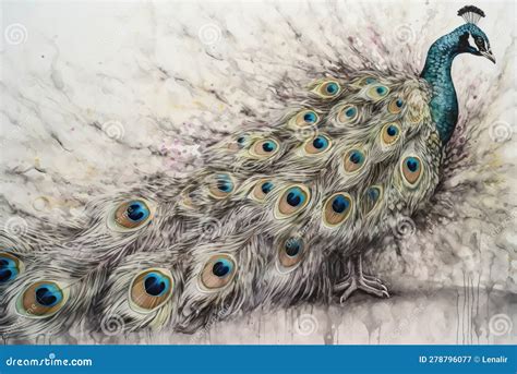 Decorative Peacock with Chic Plumage Stock Image - Image of opened, multimedia: 278796077