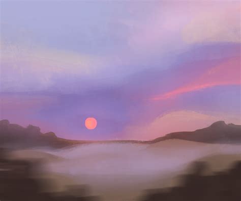 ArtStation - 6AM, sunrise from the train's window