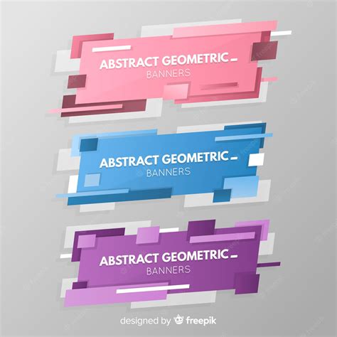 Free Vector | Abstract geometric banners