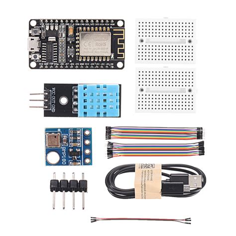 ESP8266 Weather Station Kit with Temperature Humidity Atmosphetic Pressure Light Sensor 0.96 ...