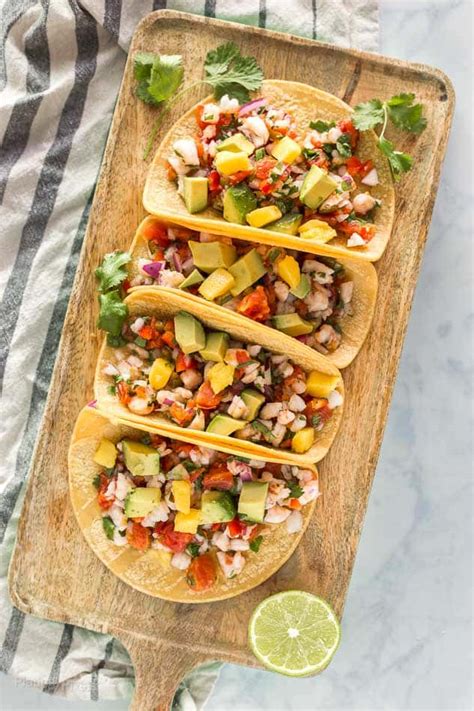 Easy Tropical Shrimp Ceviche Tacos - Plating Pixels