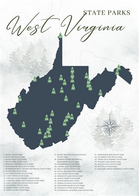 West Virginia State Parks Map - Jolie Madelyn