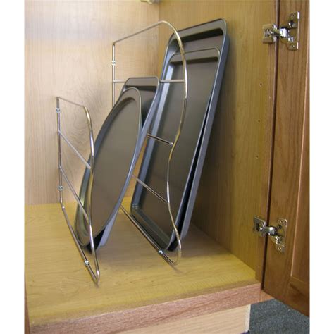 Cabinet Organizers - Lazy Daisy by Rev-A-Shelf Chrome Tray Dividers ...