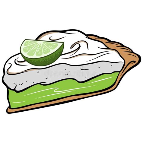 Key Lime Pie Slice Clipart