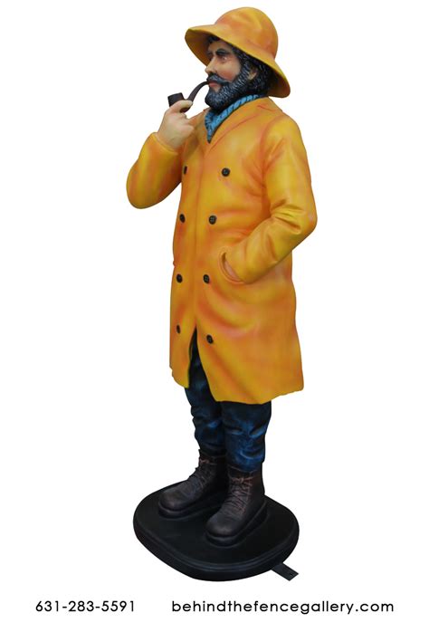 Fisherman 4ft Tall Raincoat Fisherman Statue Jer's Fisherman 4ft Tall ...