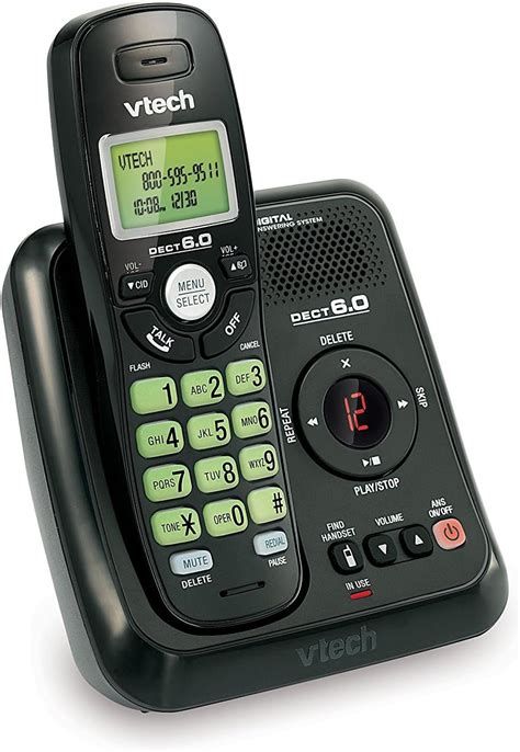 VTech VA17241BK Dect 6.0 Cordless Phone with Answering System and Caller ID, Wall-Mountable ...