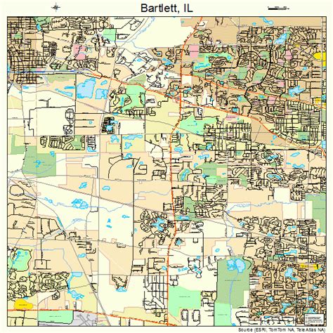 Bartlett Illinois Street Map 1704013