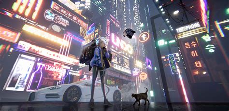 Anime Girl City Wallpaper