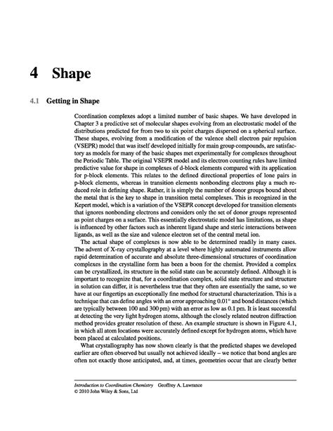 Shape - Inorganic Chemistry - Studocu